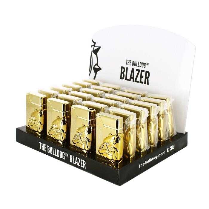 BRIQUETS BULLDOG BLAZER LIGHTER GOLD (X24)