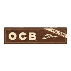 OCB BROWN SLIM PAPER + FILTER TIPS (X24)