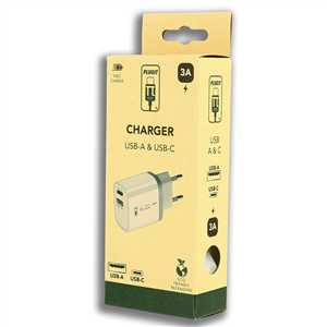WALL CHARGER USB-C + USB-A